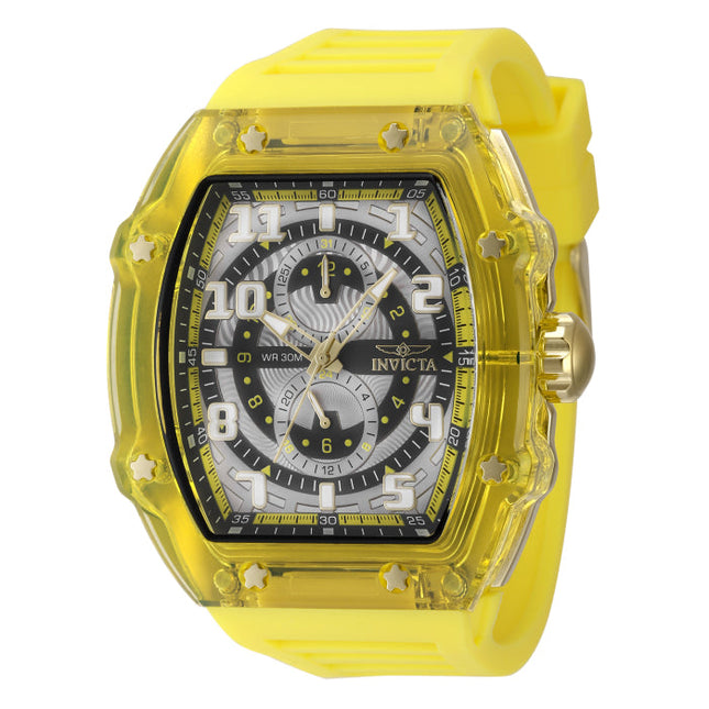INVICTA Men's Racing Arcane Translucent 48mm Watch Grey/Yellow image 0