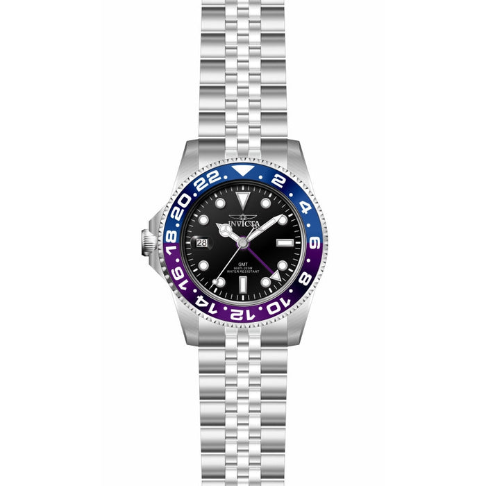 INVICTA Men's Pro Diver Swiss Inverted 42mm GMT Purple 200m Jubilee Bracelet Watch