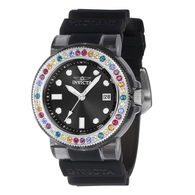 INVICTA Women's Pro Diver 40mm Translucent Silicone Happy Face Watch