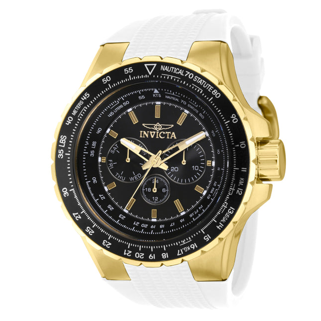 INVICTA Men's Aviator Nautical Chronograph 50mm Gold / White Watch