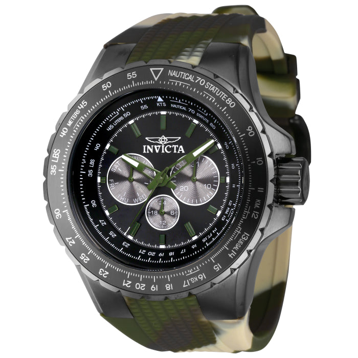 INVICTA Men's Aviator Nautical Chronograph 50mm Black / Camouflage Watch