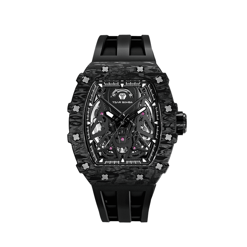 TSAR BOMBA Elemental-Carbon Fiber Automatic Watch Phantom TB8207CF