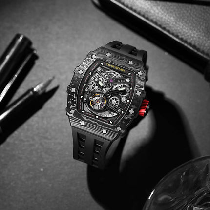 TSAR BOMBA Elemental-Carbon Fiber Automatic Watch TB8208CF
