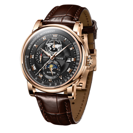 Reef Tiger Men's Artist Master II Mechanical Calendar Moon Phase Watch RGA1963 image 1