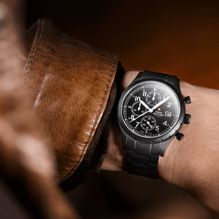 Swiss Military Field Chronograph Watch – Black PVD Steel | SM34117.05 image 3
