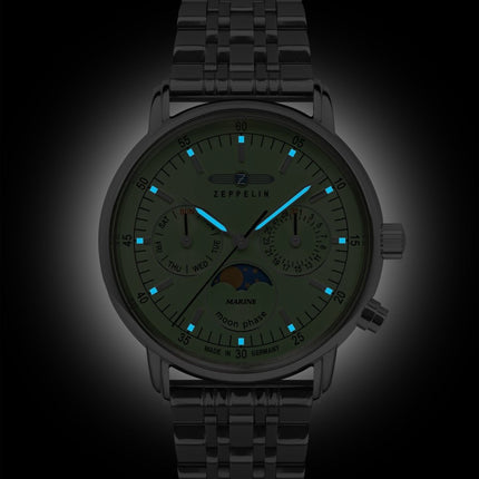 ZEPPELIN Lady LZ 14 Marine Moonphase Watch Mint Green 8637M4 image 1