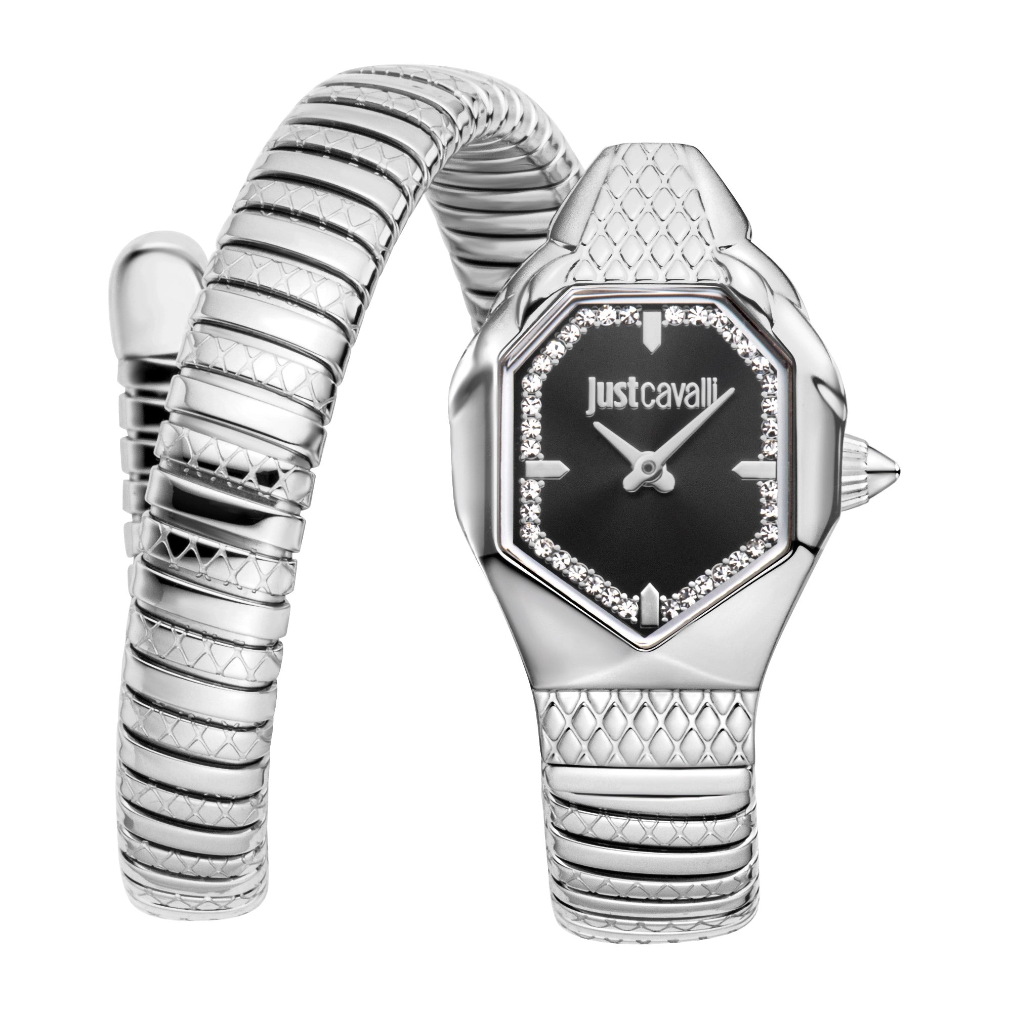 Just Cavalli Signature Snake Aria Silver Black image 0