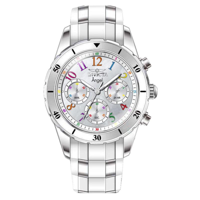 INVICTA Women's Sport Angel 40mm Chronograph Silicone Strap Watch