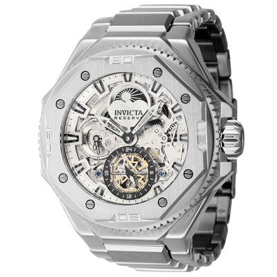 INVICTA Men's Reserve Helios Automatic Moonphase 54mm Silver Watch