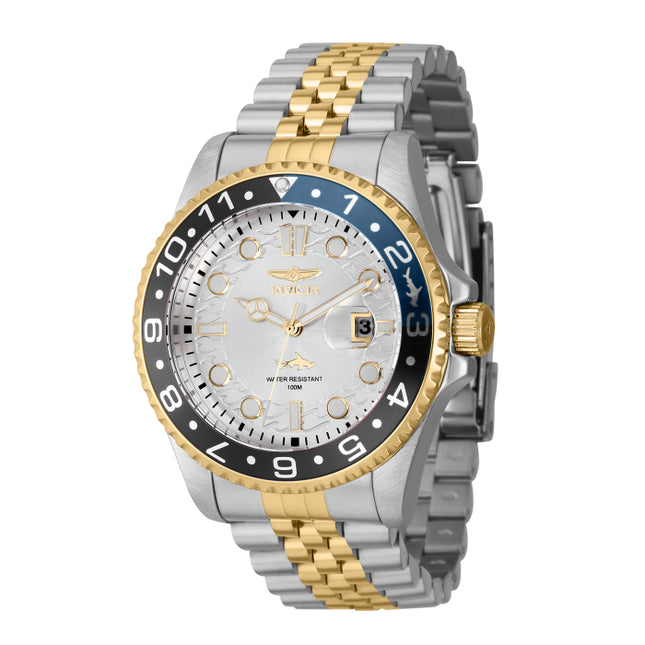 INVICTA Men's Pro Diver 43mm Two Tone / White Jubilee Bracelet 100m Watch