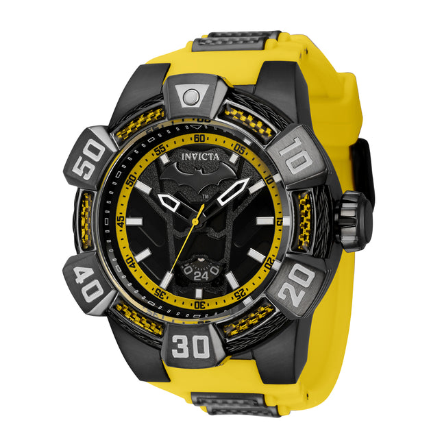 INVICTA Men's DC Comics Batman Ltd Edition Chronograph 52mm Watch Black/Yellow