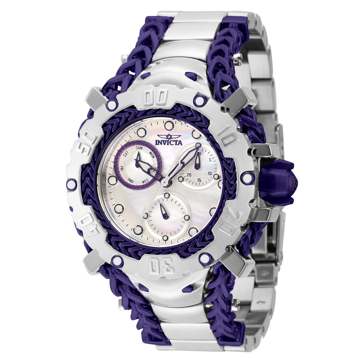 INVICTA Women's Gladiator 43mm Silver / Purple Watch