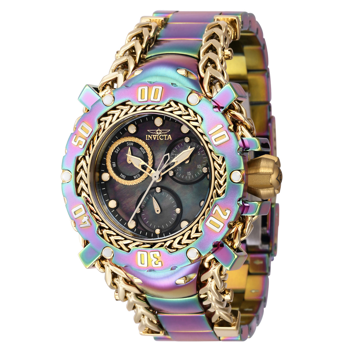 INVICTA Women's Gladiator 43mm Iridescent / Gold Watch