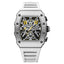 MEGIR Men's TONNEUX-X Chronograph Silver / White Watch