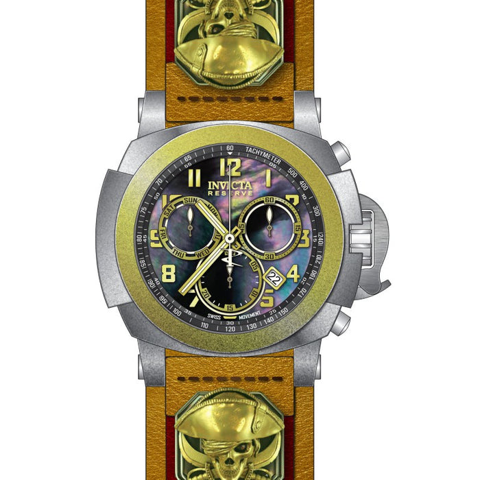 INVICTA Men's Reserve Warrior Pirate 48mm Chronograph Leather Watch