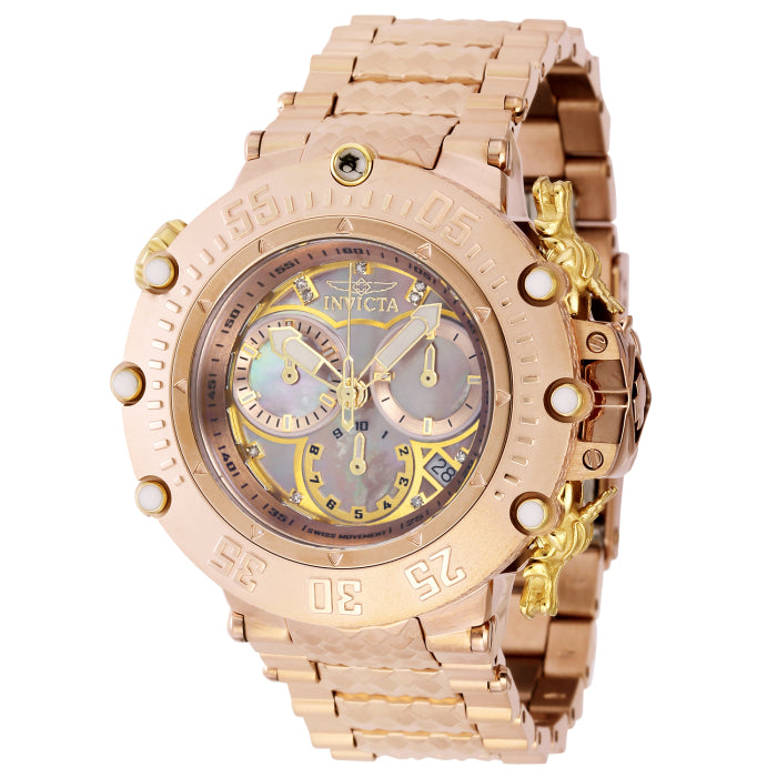 INVICTA Women's SUBAQUA DIAMOND SHUTTER-TECH 2-IN-1 43mm Chronograph Watch Rose Gold