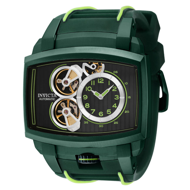 INVICTA Men's Akula Automatic Skeleton 52mm Double Barrel Watch Hulk Green