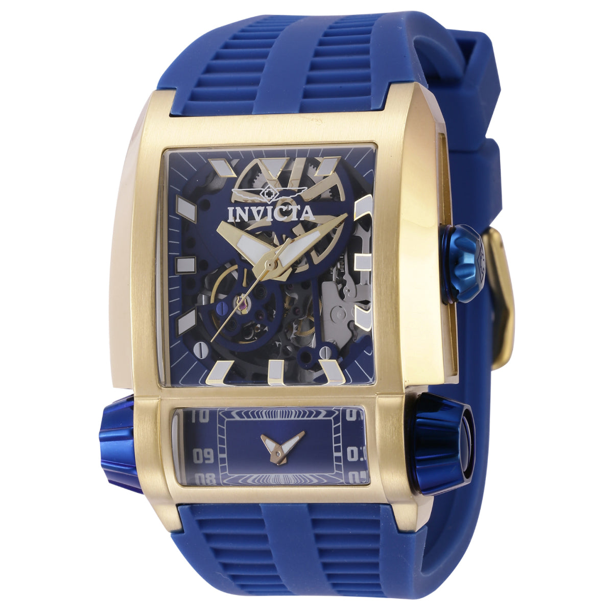 INVICTA Men's Akula Excursionist Swiss Caliber Automatic 43mm Watch Gold Blue