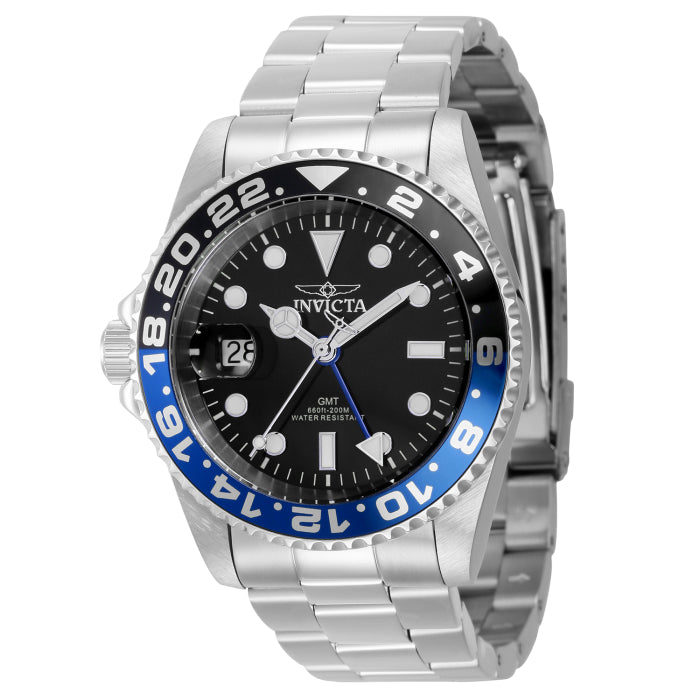 INVICTA Men's Pro Diver Swiss Inverted 42mm GMT Batman 200m Oyster Bracelet Watch