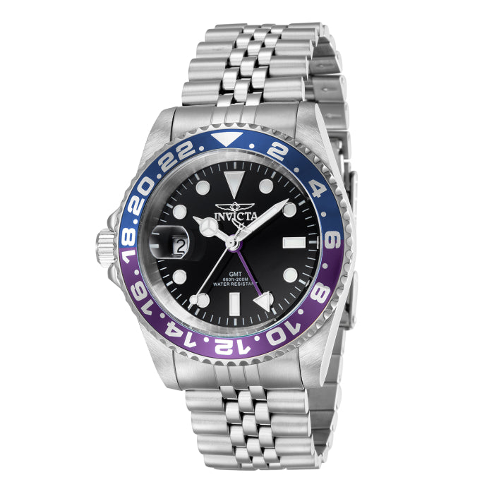 INVICTA Men's Pro Diver Swiss Inverted 42mm GMT Purple 200m Jubilee Bracelet Watch