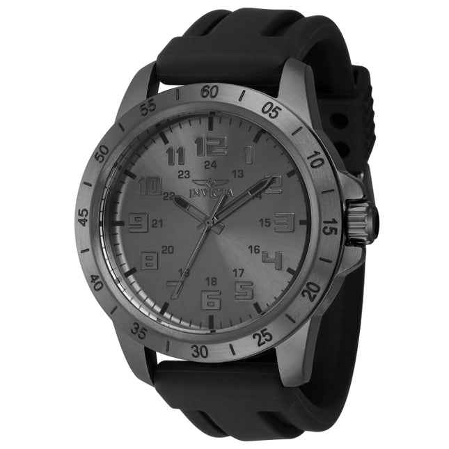 INVICTA Men's Pro Diver 45mm Black Edition Silicone Strap Watch