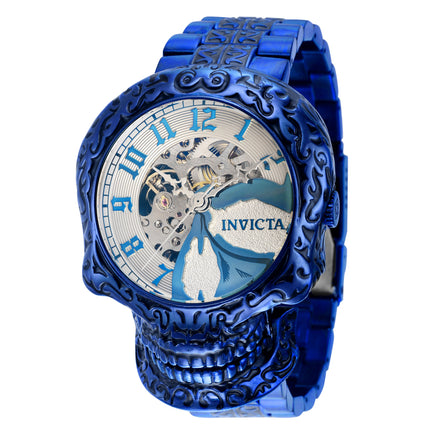 INVICTA Men's Artist Skull Automatic 50mm 100m Blue / Silver Watch