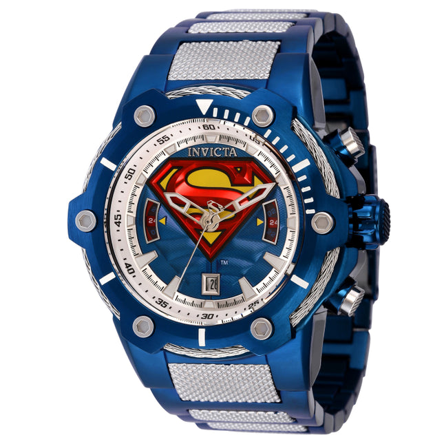 INVICTA Men's DC Comics Superman Ltd Edition Blue Steel Chronograph 53mm Watch