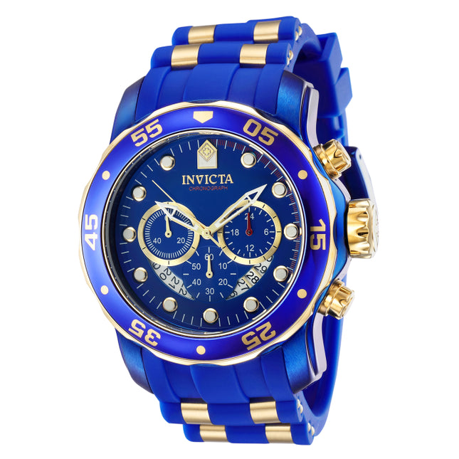 INVICTA Men's Colossus Pro Diver Gold / Royal Blue Silicone Chronograph Watch