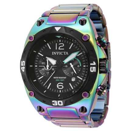 INVICTA Men's Aviator Capsular 50mm Chronograph Iridescent Steel Bracelet Watch