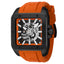 INVICTA Men's Skeleton Cuban Automatic Black / Orange Watch