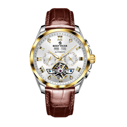 Reef Tiger Men's Classic Motion Day Date Automatic Watch RGA8235 - Leather image