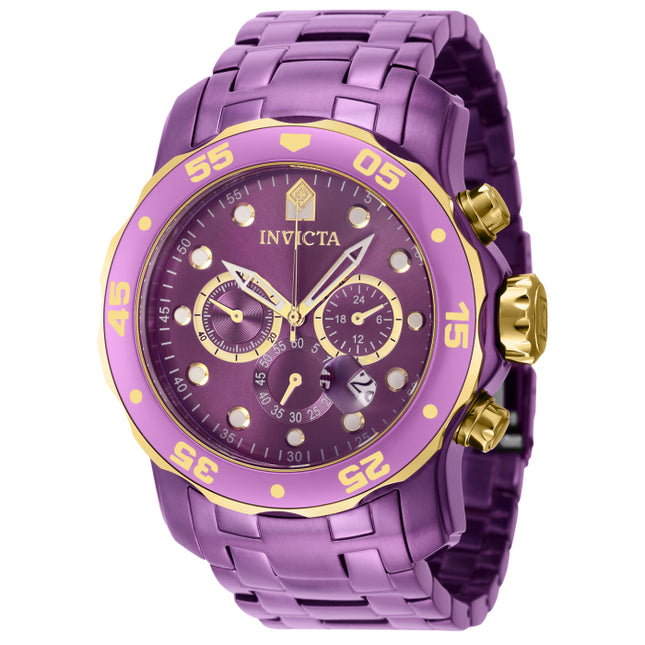 INVICTA Men's Pro Diver Colossus 48mm Purple Ionic Steel Chronograph Watch