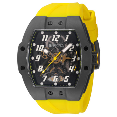 INVICTA Men's JM JUAN MANUEL CORREA TITANIUM Limited Edition Automatic Skeleton Black / Yellow Watch