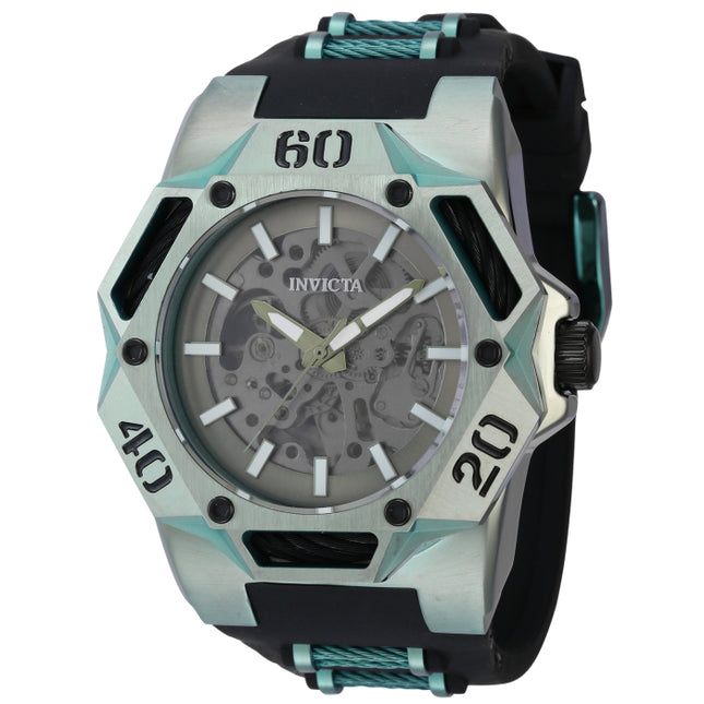 INVICTA Men's Coalition Forces Tanker 48mm Automatic Steel Infused Silicone Mint Green Watch