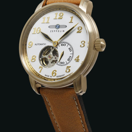 ZEPPELIN Men's LZ127 Graf Zeppelin Automatic Open Heart Watch 76641 image 1