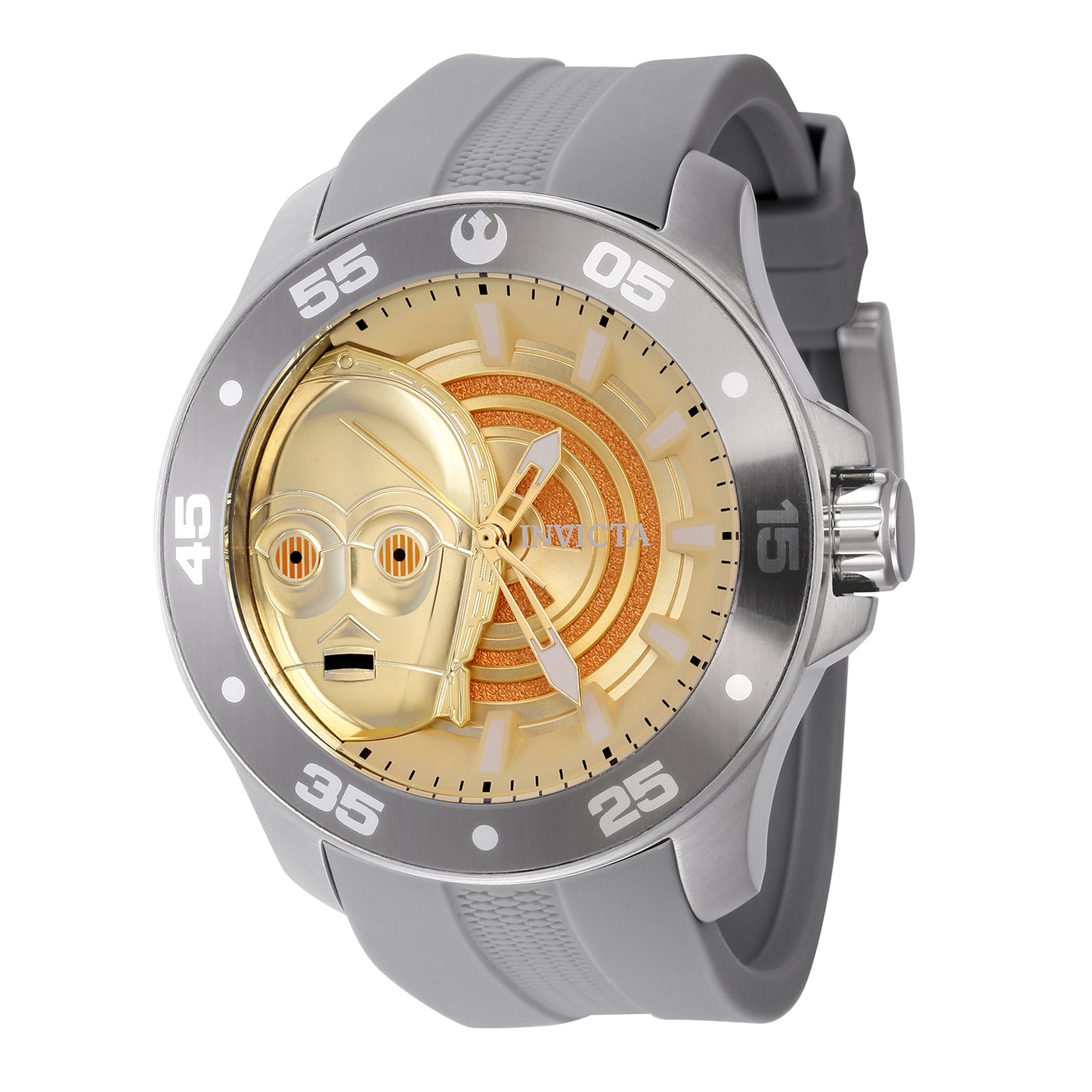 INVICTA Men's STAR WARS Limited Edition C-3PO 50mm Watch Grey