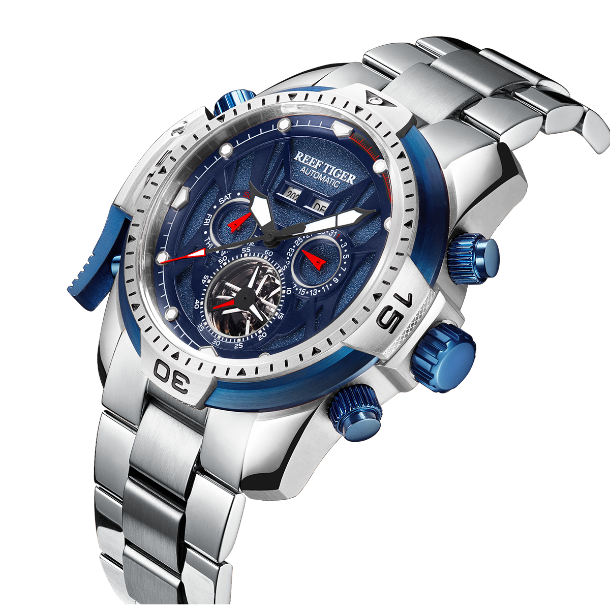 Reef Tiger Men's Aurora Transformers Skeleton Automatic Mechanical Watch image 6