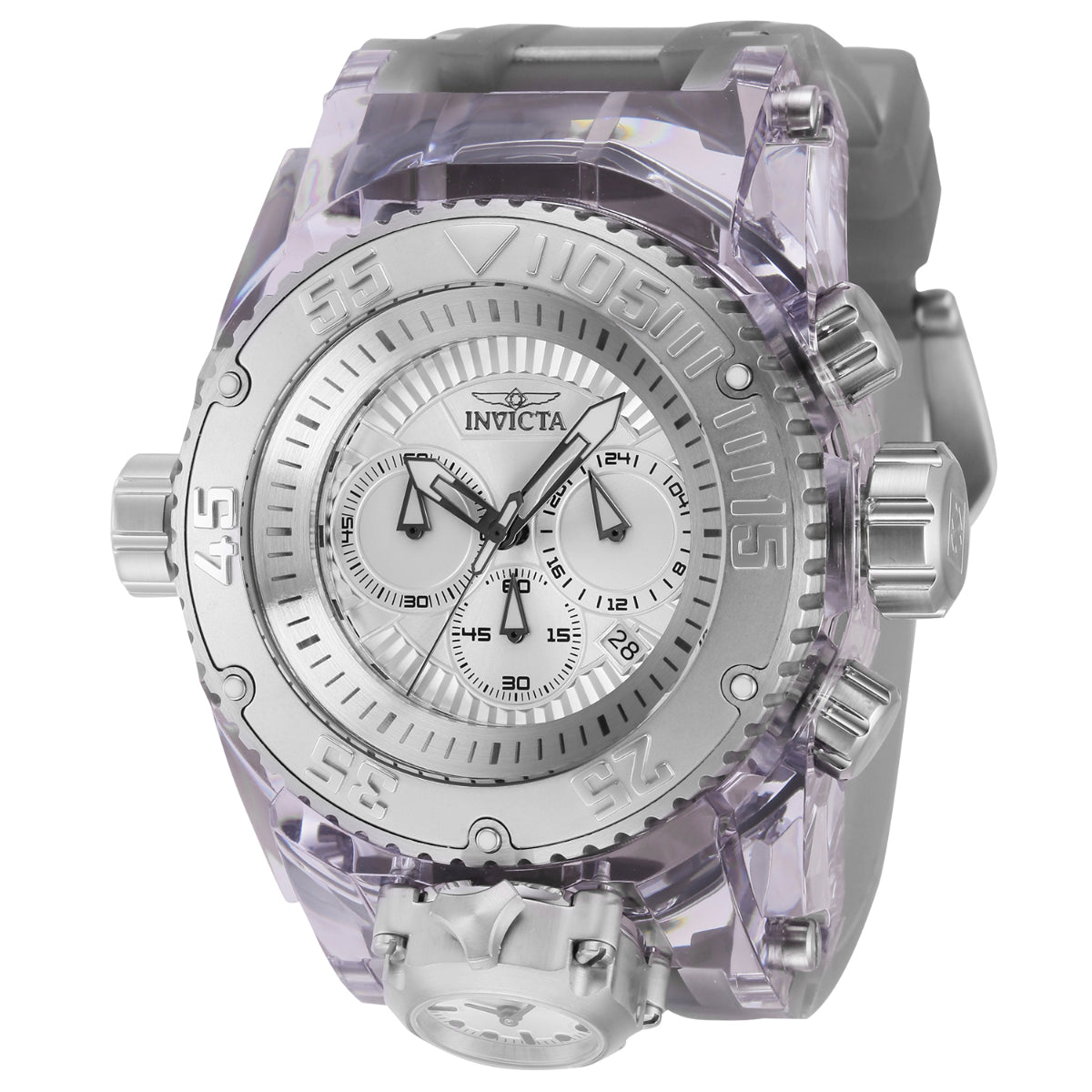 INVICTA Men's Bolt Phantom 2-IN-1 52mm Grey / Silver Watch