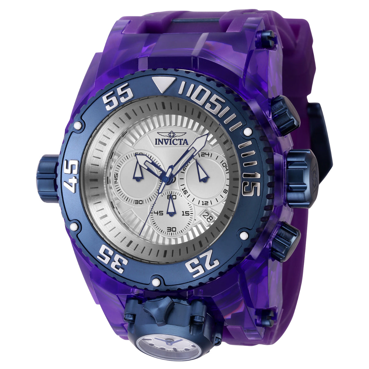 INVICTA Men's Bolt Phantom 2-IN-1 52mm Purple / Cobalt Watch