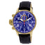 INVICTA Men's Russian Aviator Lefty 46mm Nylon Blue 23k Plated Watch