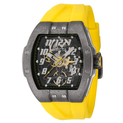 INVICTA Men's S1 Rally Diablo Automatic Skeleton Gunmetal / Yellow Watch