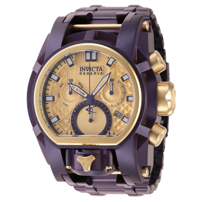 INVICTA Men's Bolt Zeus Magnum 52mm Purple / Gold Trim Watch