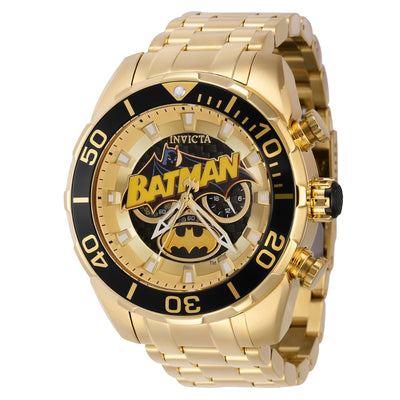 INVICTA Men's DC Comics Batman Limited Edition Chronograph Watch Gold