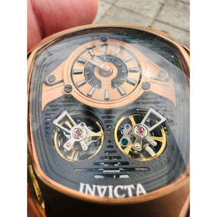 INVICTA Men's Akula Turbo Automatic 48mm Double Barrel Watch Rose Gold