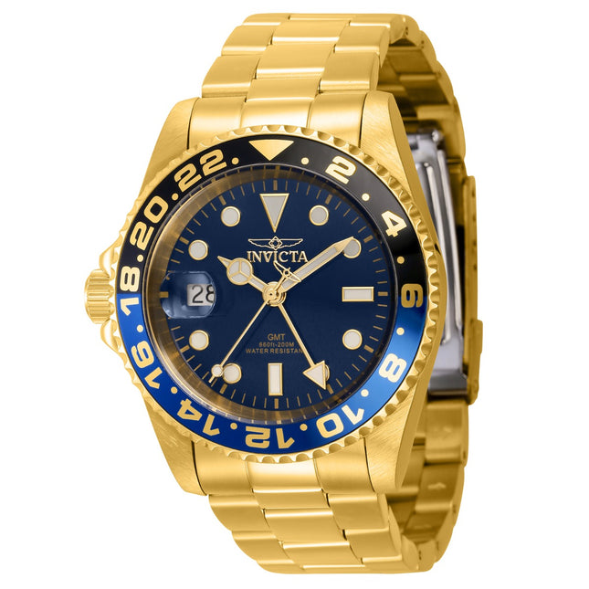 INVICTA Men's Pro Diver Swiss Inverted 42mm GMT Gold / Batman 200m Jubilee Bracelet Watch