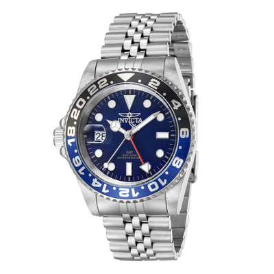 INVICTA Men's Pro Diver Swiss Inverted 42mm GMT 200m Jubilee Bracelet Watch Blue Batman