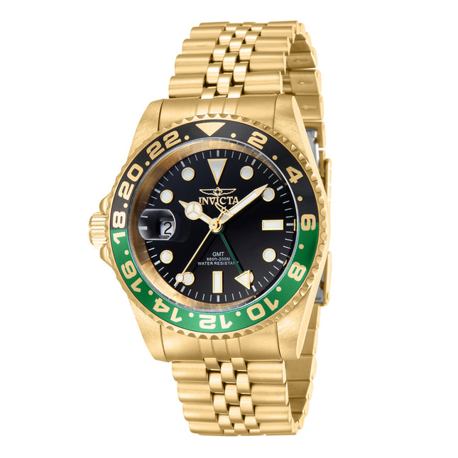 INVICTA Men's Pro Diver Swiss Inverted 42mm GMT Gold Riddler 200m Jubilee Bracelet Watch