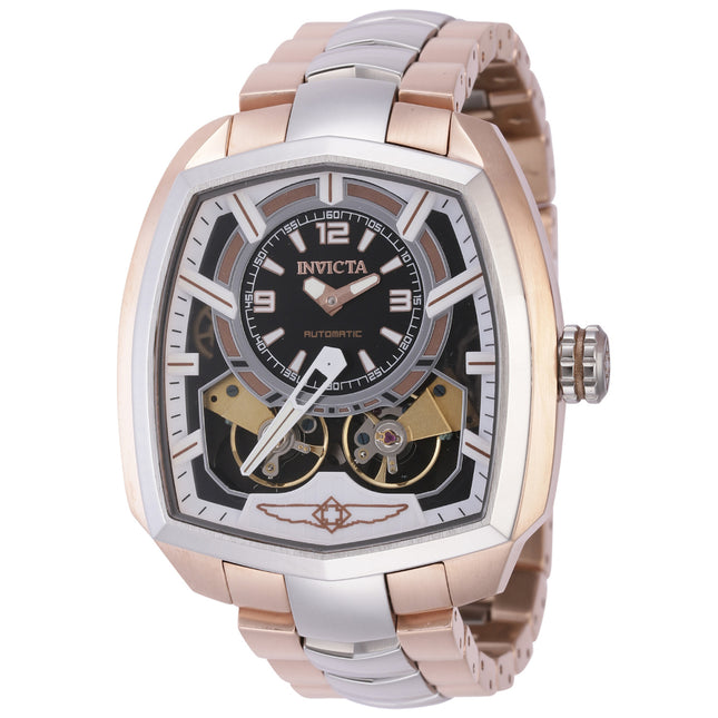 INVICTA Men's Akula X Automatic 48mm Double Barrel Watch Rose Gold Steel