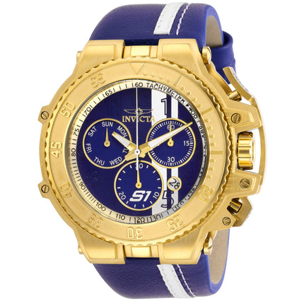 INVICTA Men's S1 Rally Race Team 58mm Gold / Blue / White Chronograph Watch