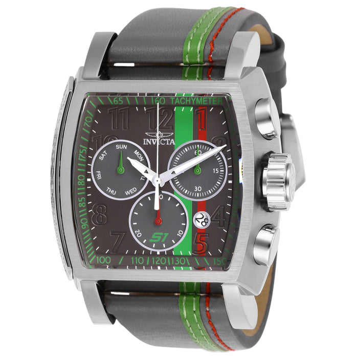 INVICTA Men's S1 Rally Swiss Race Team Chronograph 48mm Grey / Green / Red Watch